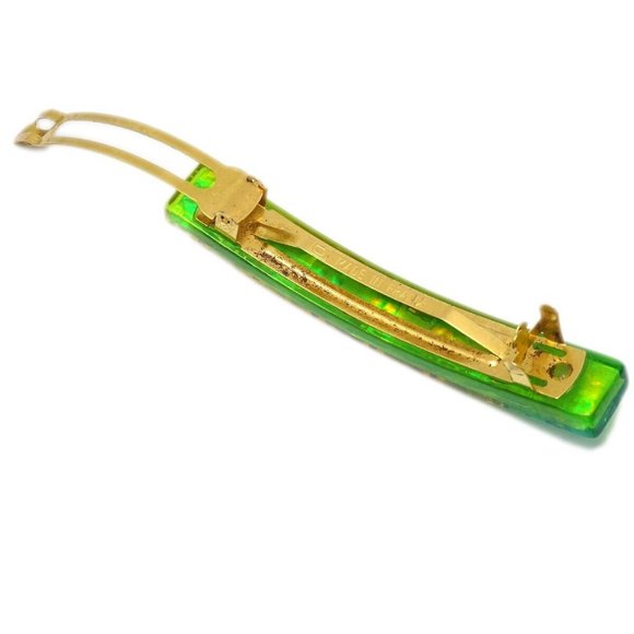 Auth nel Hair Clip Hairpin Barrette Yellow Gold - Picture 2 of 4